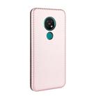 For Nokia 7.2 & 6.2 Carbon Fiber Texture Horizontal Flip TPU + PC + PU Leather Case with Card Slot(Pink) - 3