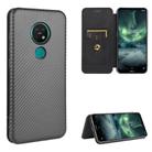 For Nokia 7.2 & 6.2 Carbon Fiber Texture Horizontal Flip TPU + PC + PU Leather Case with Card Slot(Black) - 1