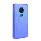 For Nokia 7.2 & 6.2 Carbon Fiber Texture Horizontal Flip TPU + PC + PU Leather Case with Card Slot(Blue) - 3