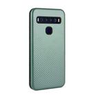 For TCL 10 Lite Carbon Fiber Texture Horizontal Flip TPU + PC + PU Leather Case with Card Slot(Green) - 3