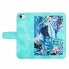 For iPhone SE 2024 Floral Pattern Leather Phone Case with Lanyard(Green) - 3