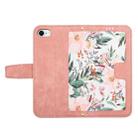 For iPhone SE 2022 / 2020 Floral Pattern Leather Phone Case with Lanyard(Pink) - 3