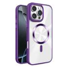 For iPhone 16 Pro Max Glaring CD Texture MagSafe Phone Case(Deep Purple) - 1