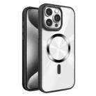 For iPhone 15 Pro Max Glaring CD Texture MagSafe Phone Case(Black) - 1