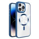 For iPhone 14 Pro Max Glaring CD Texture MagSafe Phone Case(Royal Blue) - 1