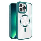 For iPhone 13 Pro Max Glaring CD Texture MagSafe Phone Case(Deep Green) - 1