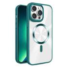 For iPhone 13 Pro Glaring CD Texture MagSafe Phone Case(Deep Green) - 1