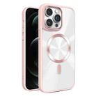 For iPhone 12 Pro Max Glaring CD Texture MagSafe Phone Case(Pink) - 1