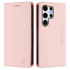 For Samsung Galaxy S24 Ultra 5G RC01 Dual-Folded Magnetic Suction RFID Leather Phone Case(Pink) - 2