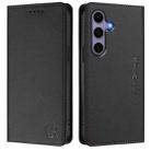 For Samsung Galaxy S23 FE 5G RC01 Dual-Folded Magnetic Suction RFID Leather Phone Case(Black) - 2