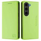 For Samsung Galaxy S23 5G RC01 Dual-Folded Magnetic Suction RFID Leather Phone Case(Grass Green) - 2