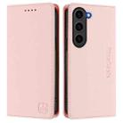 For Samsung Galaxy S23+ 5G RC01 Dual-Folded Magnetic Suction RFID Leather Phone Case(Pink) - 2