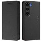 For Samsung Galaxy S23+ 5G RC01 Dual-Folded Magnetic Suction RFID Leather Phone Case(Black) - 2