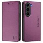 For Samsung Galaxy S23+ 5G RC01 Dual-Folded Magnetic Suction RFID Leather Phone Case(Violet) - 2