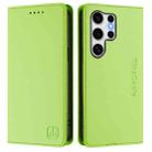 For Samsung Galaxy S23 Ultra 5G RC01 Dual-Folded Magnetic Suction RFID Leather Phone Case(Grass Green) - 2