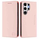 For Samsung Galaxy S23 Ultra 5G RC01 Dual-Folded Magnetic Suction RFID Leather Phone Case(Pink) - 2