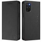 For Samsung Galaxy S20+ RC01 Dual-Folded Magnetic Suction RFID Leather Phone Case(Black) - 2