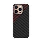 For iPhone 16 Pro Max ABEEL C Carbon Fiber Series 6D Micro Relief MagSafe Phone Case(Black Red) - 2