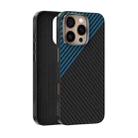 For iPhone 16 Pro Max ABEEL C Carbon Fiber Series 6D Micro Relief MagSafe Phone Case(Black Blue) - 1