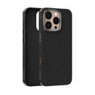 For iPhone 16 Pro ABEEL C Carbon Fiber Series 6D Micro Relief MagSafe Phone Case(Black) - 1