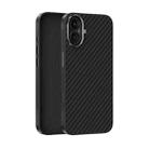 For iPhone 16 Plus ABEEL C Carbon Fiber Series 6D Micro Relief MagSafe Phone Case(Black) - 1