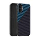 For iPhone 16 Plus ABEEL C Carbon Fiber Series 6D Micro Relief MagSafe Phone Case(Black Blue) - 1