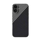 For iPhone 16 Plus ABEEL C Carbon Fiber Series 6D Micro Relief MagSafe Phone Case(Black Grey) - 2