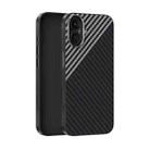 For iPhone 16 ABEEL C Carbon Fiber Series 6D Micro Relief MagSafe Phone Case(Black Grey) - 1