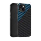 For iPhone 15 ABEEL C Carbon Fiber Series 6D Micro Relief MagSafe Phone Case(Black Blue) - 1