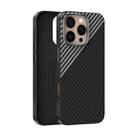 For iPhone 14 Pro ABEEL C Carbon Fiber Series 6D Micro Relief MagSafe Phone Case(Black Grey) - 1