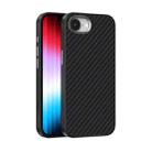 For iPhone 16e ABEEL C Carbon Fiber Series 6D Micro Relief MagSafe Phone Case(Black) - 1