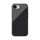 For iPhone 16e ABEEL C Carbon Fiber Series 6D Micro Relief MagSafe Phone Case(Black Grey) - 2