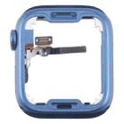 For Apple Watch Series 7 45MM LTE Aluminium Alloy Middle Frame Bezel Plate with Crown Spin Axis Flex Cable(Blue) - 3