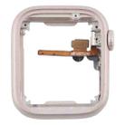 For Apple Watch Series 7 / 8 / 9 41MM LTE Aluminium Alloy Middle Frame Bezel Plate with Crown Spin Axis Flex Cable(Starlight) - 2