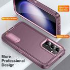 For Samsung Galaxy S24+ / S25+ 5G Rugged PC Hybrid Silicone Phone Case with Holder(Purple+Pink) - 3