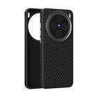 For vivo X200 ABEEL C Carbon Fiber Series 6D Micro Relief MagSafe Phone Case(Black) - 1