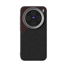 For vivo X200 ABEEL C Carbon Fiber Series 6D Micro Relief MagSafe Phone Case(Black Red) - 2