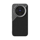 For vivo X200 ABEEL C Carbon Fiber Series 6D Micro Relief MagSafe Phone Case(Black Grey) - 2