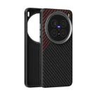 For vivo X200 Pro ABEEL C Carbon Fiber Series 6D Micro Relief MagSafe Phone Case(Black Red) - 1