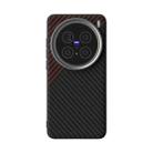 For vivo X200 Pro ABEEL C Carbon Fiber Series 6D Micro Relief MagSafe Phone Case(Black Red) - 2