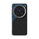 For vivo X200 Pro ABEEL C Carbon Fiber Series 6D Micro Relief MagSafe Phone Case(Black Blue) - 2