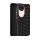 For vivo S20 ABEEL C Carbon Fiber Series 6D Micro Relief MagSafe Phone Case(Black Red) - 1