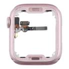 For Apple Watch Series 9 41MM LTE Aluminium Alloy Middle Frame Bezel Plate with Crown Spin Axis Flex Cable(Pink) - 3