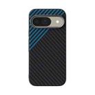 For Google Pixel 9 ABEEL C Carbon Fiber Series 6D Micro Relief MagSafe Phone Case(Black Blue) - 2