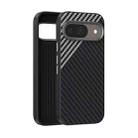 For Google Pixel 9 ABEEL C Carbon Fiber Series 6D Micro Relief MagSafe Phone Case(Black Grey) - 1