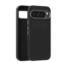 For Google Pixel 9 Pro ABEEL C Carbon Fiber Series 6D Micro Relief MagSafe Phone Case(Black) - 1