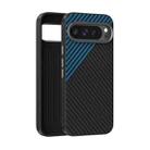 For Google Pixel 9 Pro ABEEL C Carbon Fiber Series 6D Micro Relief MagSafe Phone Case(Black Blue) - 1