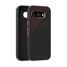 For Google Pixel 9a ABEEL C Carbon Fiber Series 6D Micro Relief MagSafe Phone Case(Black Red) - 1