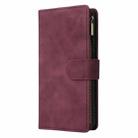 For Samsung Galaxy A06 4G Multifunctional Frosted Zipper Wallet Leather Phone Case(Wine Red) - 2