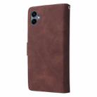 For Samsung Galaxy A06 4G Multifunctional Frosted Zipper Wallet Leather Phone Case(Coffee) - 3